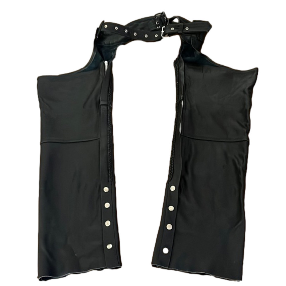 Leather Chaps, Black Size Medium - image 1